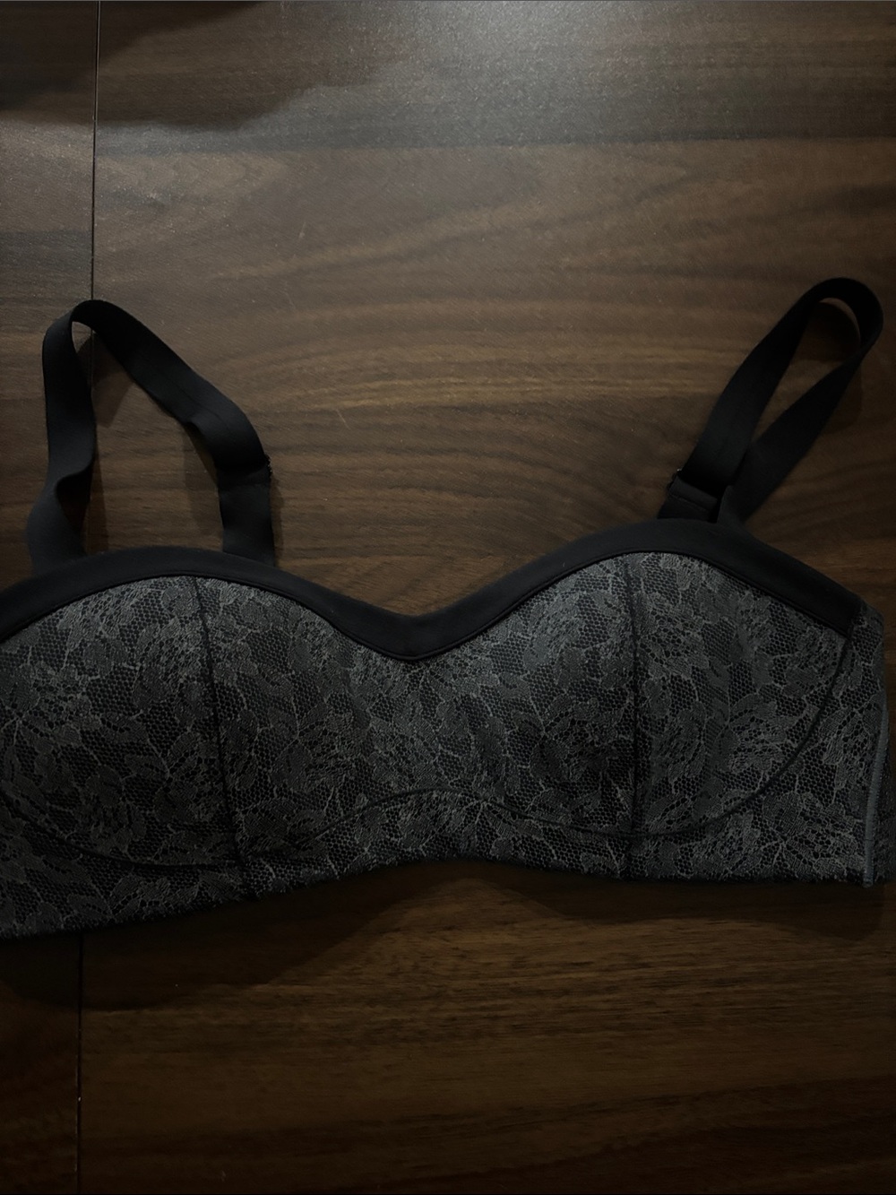 VSX Black Lace Balconette Bra